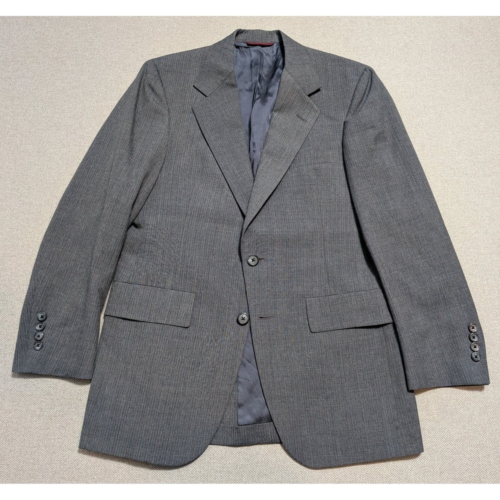 Hart Schaffner Marx Men's Blazer 36S Gray Pinstripe Suit Jacket Wool